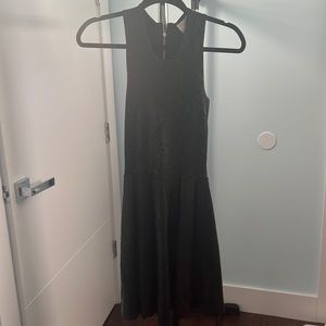 Parker metallic black snakeskin dress XS